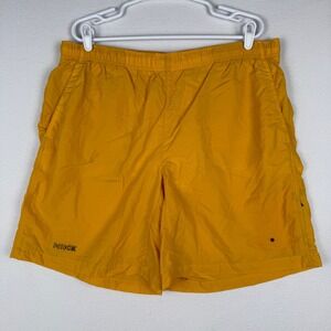 VTG Nike Mens XL Swim Trunks Yellow Nylon Ripstop Mesh Lined Board Shorts Y2K